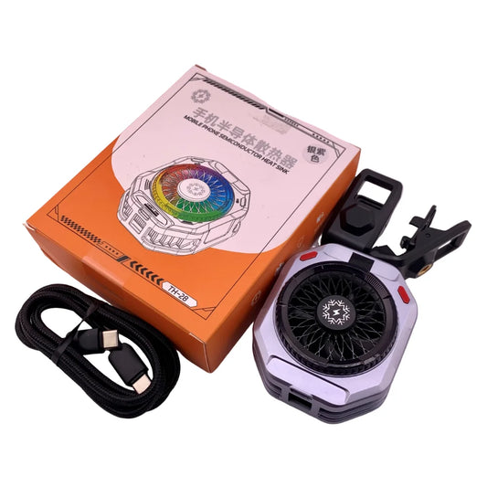 TH28 Semiconductor Phone Cooler 30W Powerful Cooling Smart Temperature Control 5 Adjustable Modes RGB Lights Extreme Cooling
